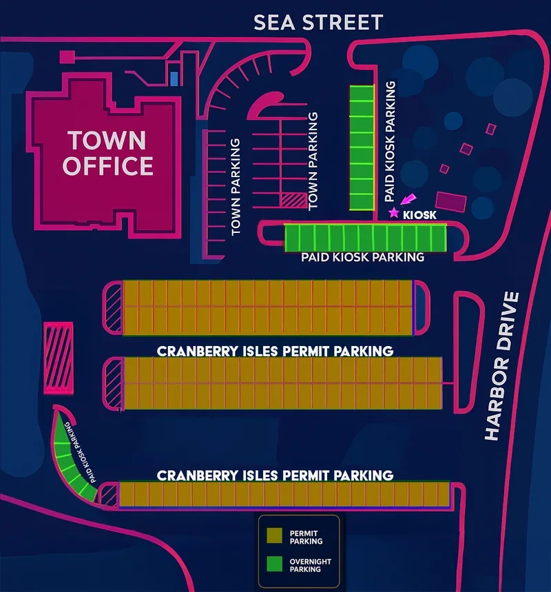 Northeast Harbor Parking Map