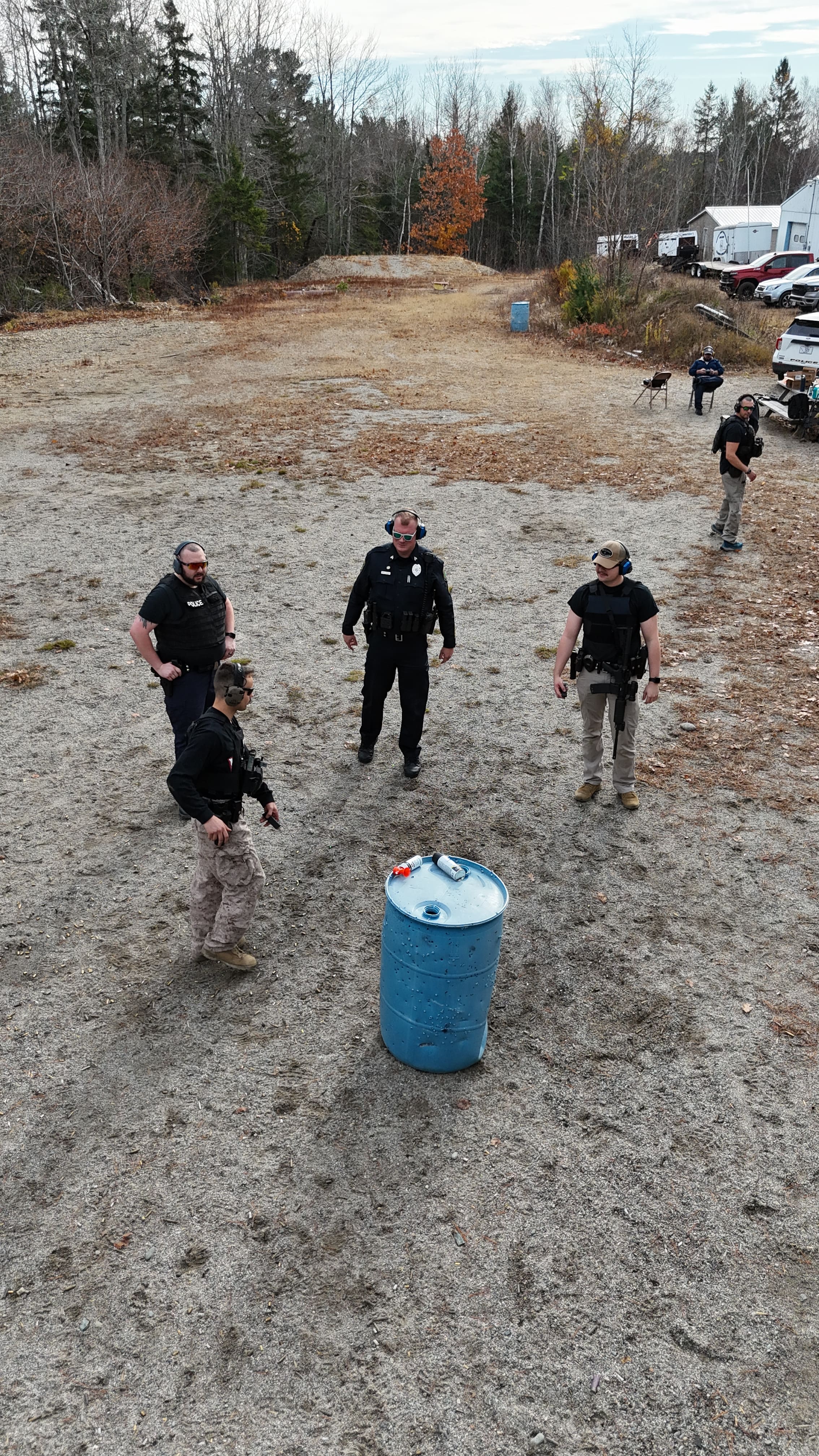 Officers during training exercises